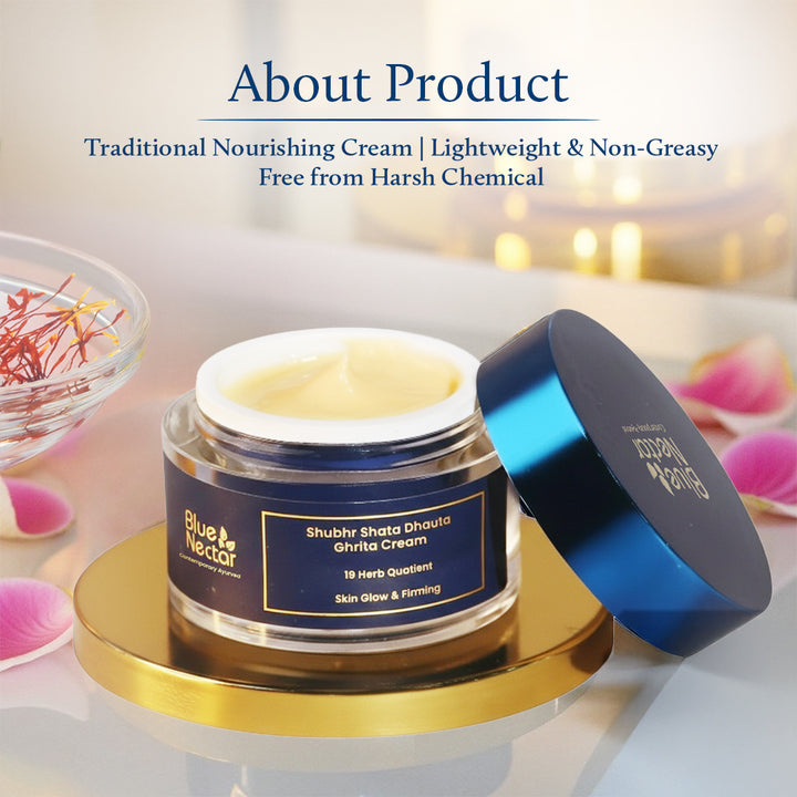 Shata Dhauta Ghrita cream for women | Nourishing | Light weight | Chemical free
