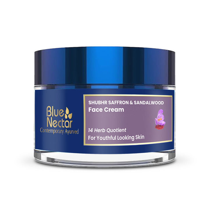 Natural Anti-aging Cream for Women with Saffron and Sandalwood (14 Herbs, 1.7oz)