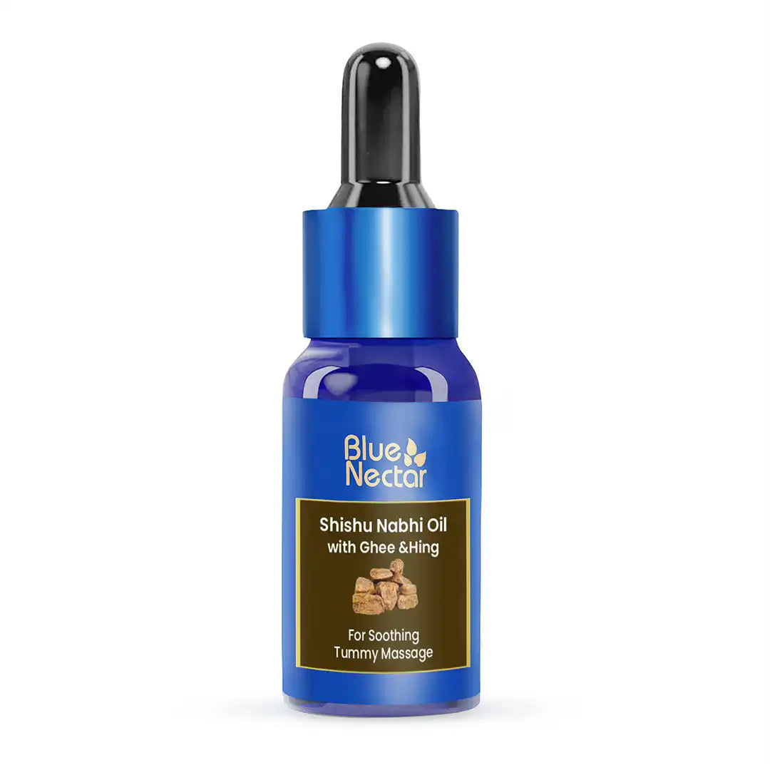 Ayurvedic Baby Belly Button Massage Oil with Ghee & Asafoetida (Hing) | 8 Ayurvedic Herbs