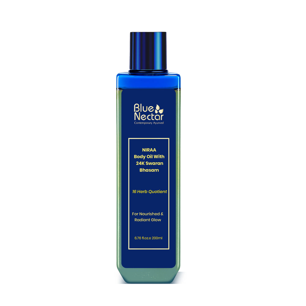 Blue Nectar Niraa Body Oil with 24K Gold Ash