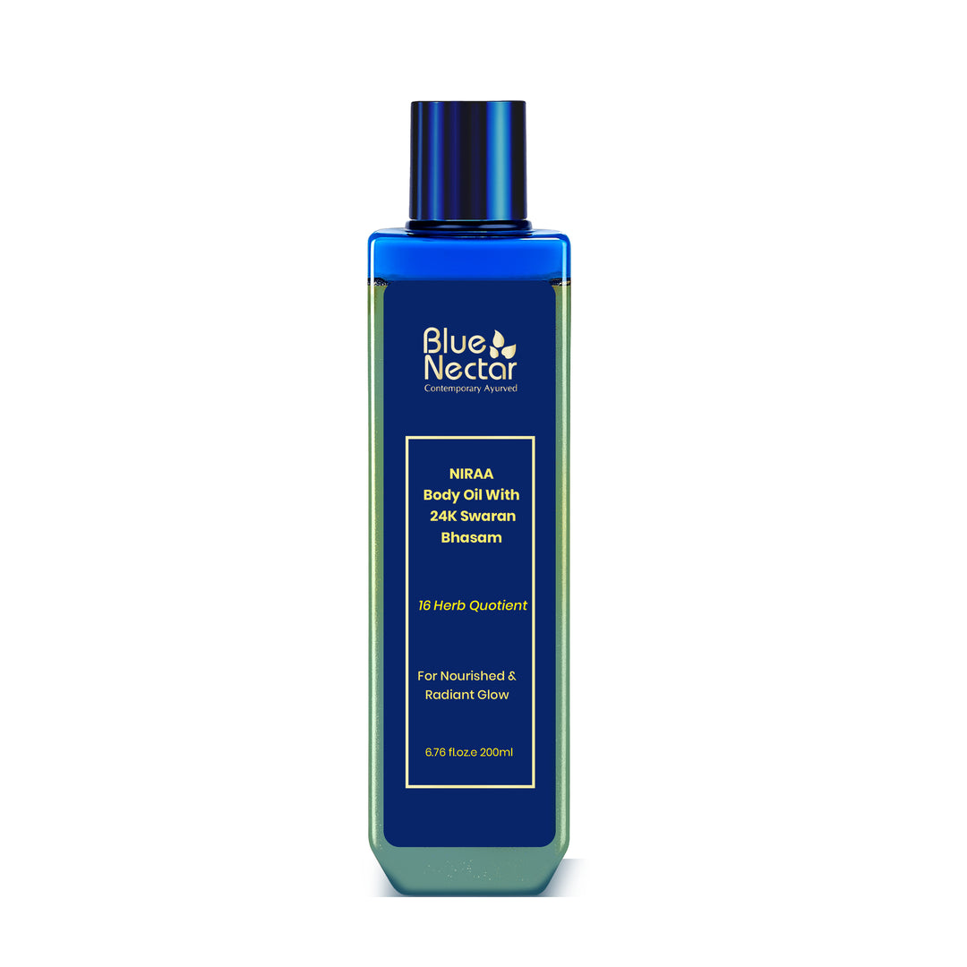 Blue Nectar Niraa Body Oil with 24K Gold Ash