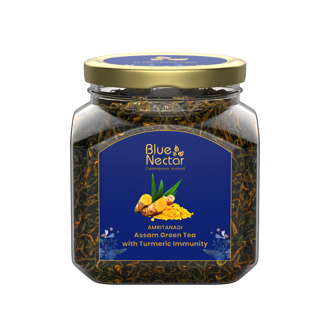 Amritanandi Turmeric Green Tea for Immunity Boost with infuser (50g+15g)
