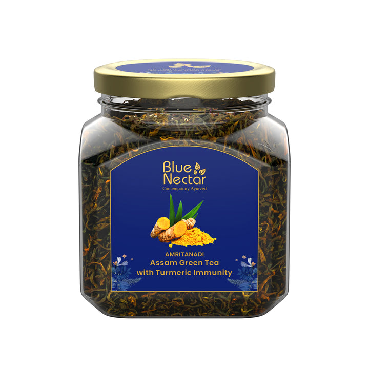 Amritanandi Turmeric Green Tea for Immunity Boost with infuser (50g+15g)
