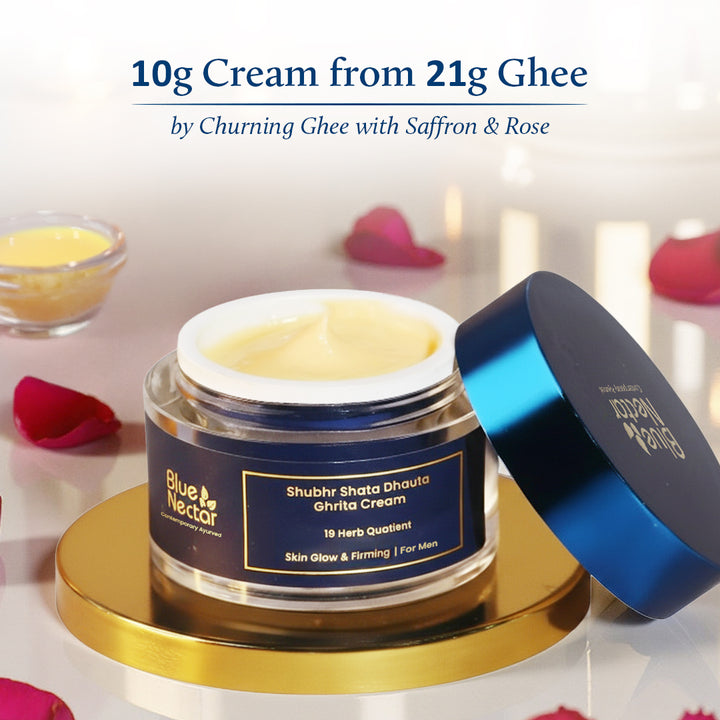 Shata Dhauta Ghrita cream for men | 10g cream from 21g ghee