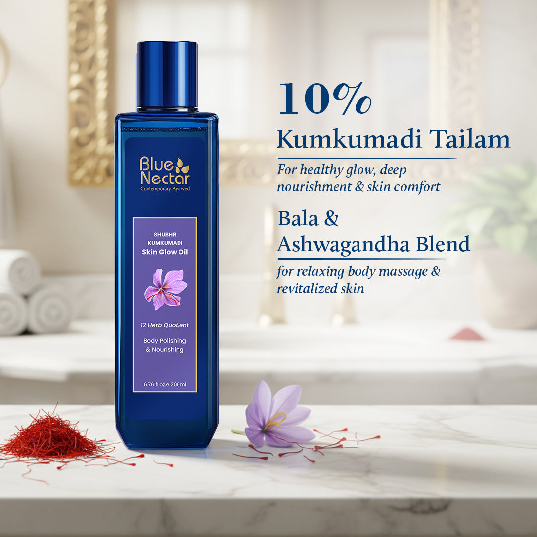Kumkumadi bodyoil for skin glow  | 10% Kumkumadi Tailam