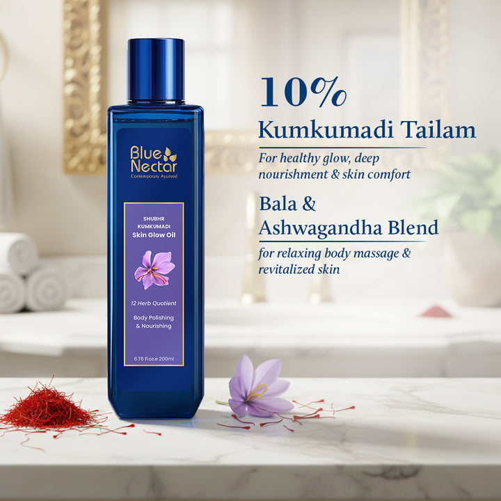Kumkumadi bodyoil for skin glow  | 10% Kumkumadi Tailam