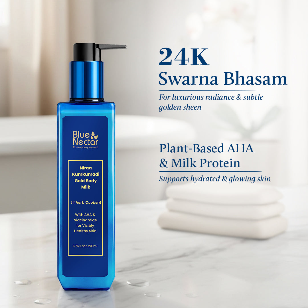 Gold body milk for healthy skin | 24k Swarna Bhasam