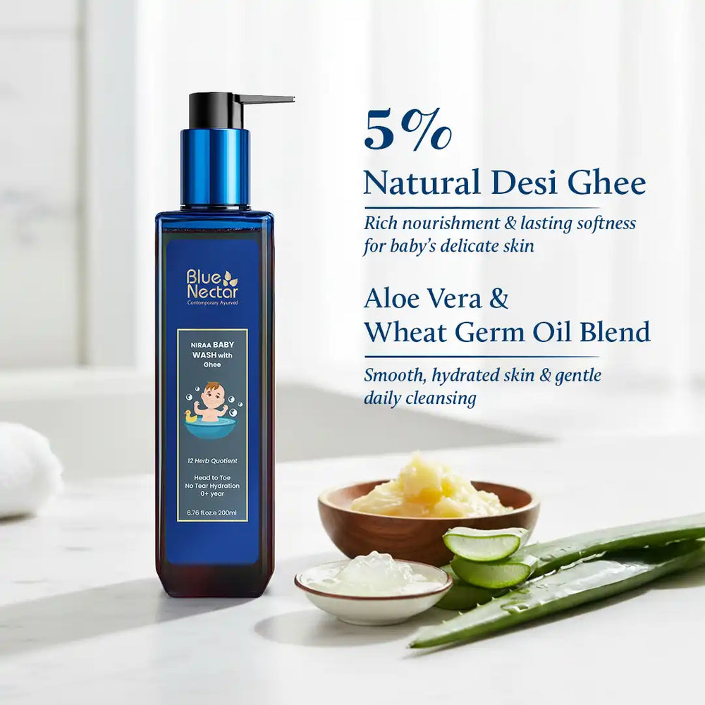 Natural baby body wash with ghee | 5% natural ghee