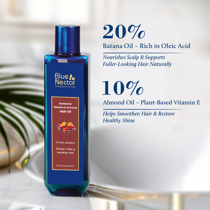 Batana & Almond Hair Oil with 20% real batana oil and 10% real almond oil