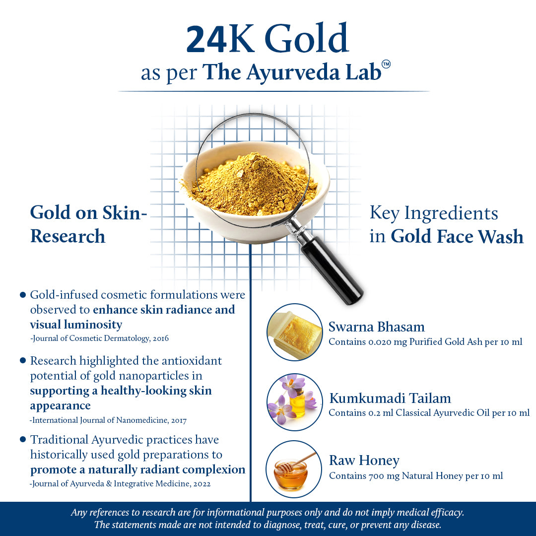 Gold face wash for golden glow | 24k gold ash