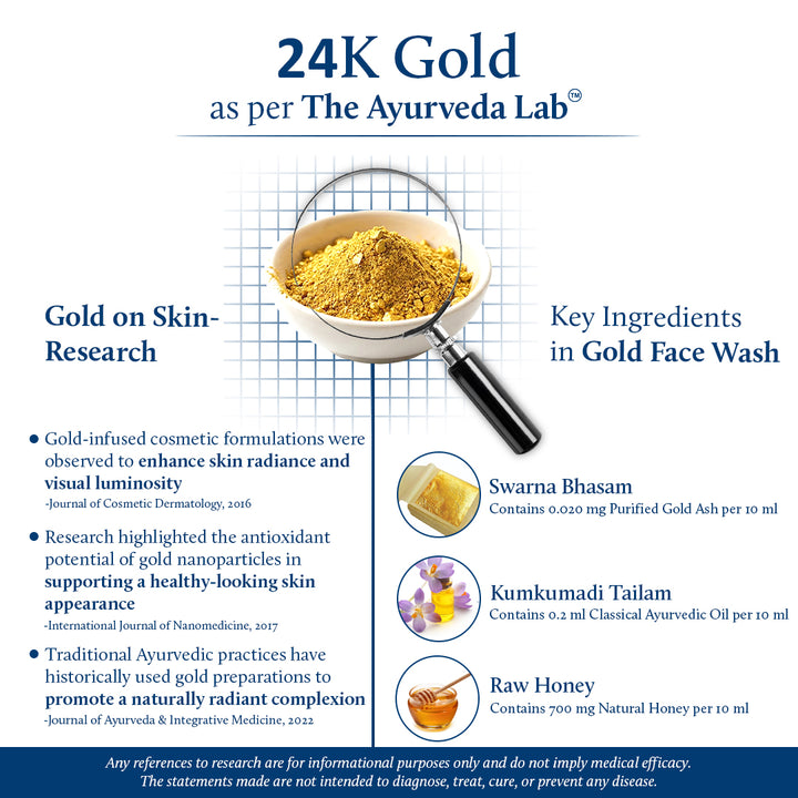 Gold face wash for golden glow | 24k gold ash
