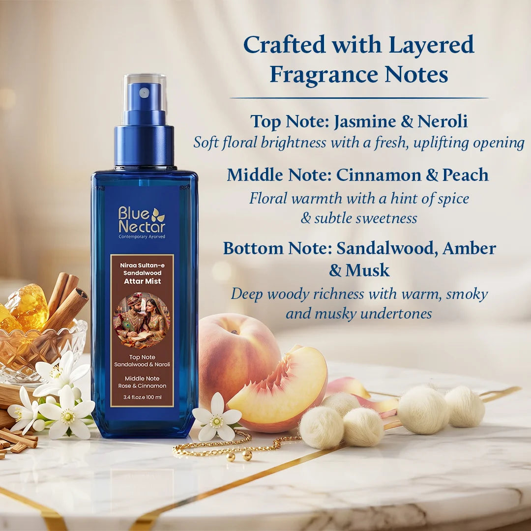 Nira Sultae -e- Sanalwood attar mist | Top note- Jasmine & Neroli