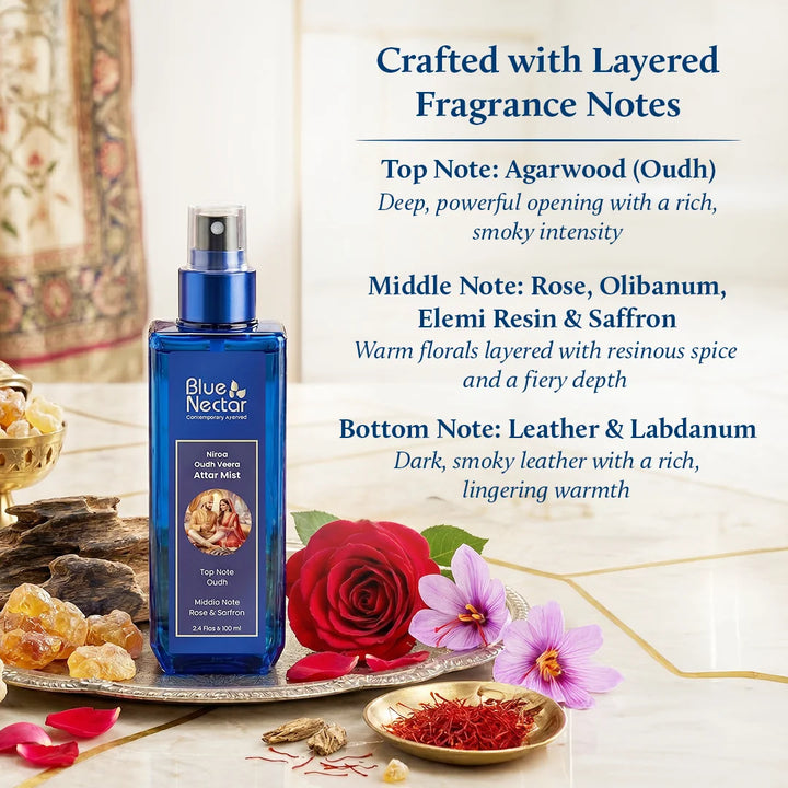 Oudh veera attar body mist | Top note- Agarwood