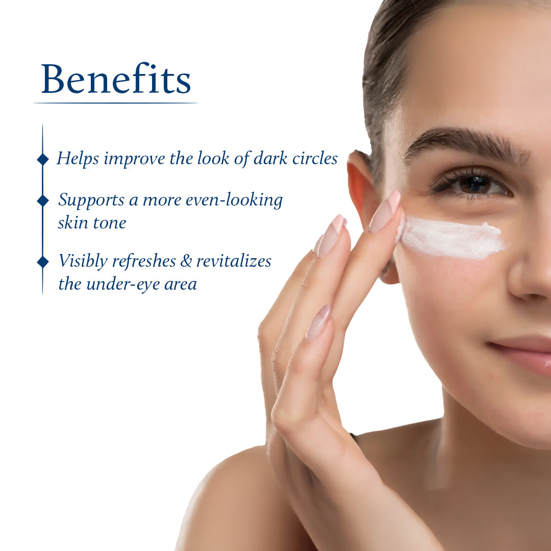 Under Eye Cream with Papaya, Potato Starch & Plant-Based Niacinamide | 18 Herb Blend (0.50 OZ)