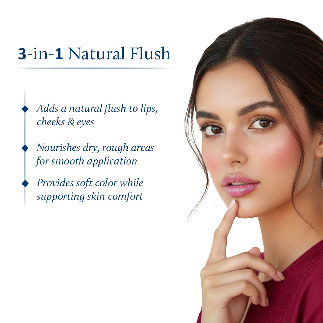 Natural cheek and lip tint for no makeup ,makeup look