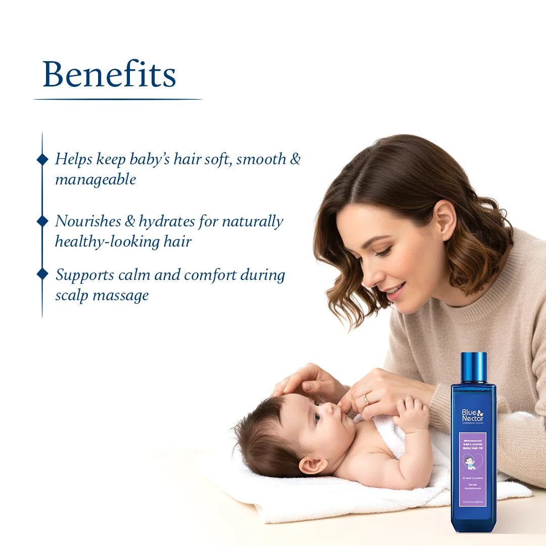 Ayurvedic baby hair oil with ghee benefits