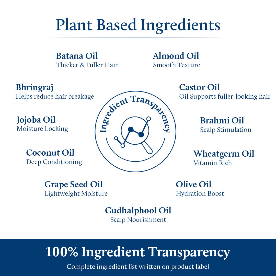 Batana & Almond Hair Oil plant based ingredients