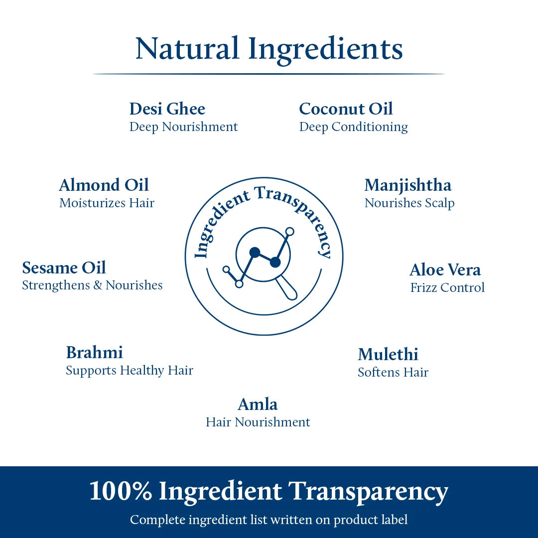 Ayurvedic baby hair oil with ghee ingredients