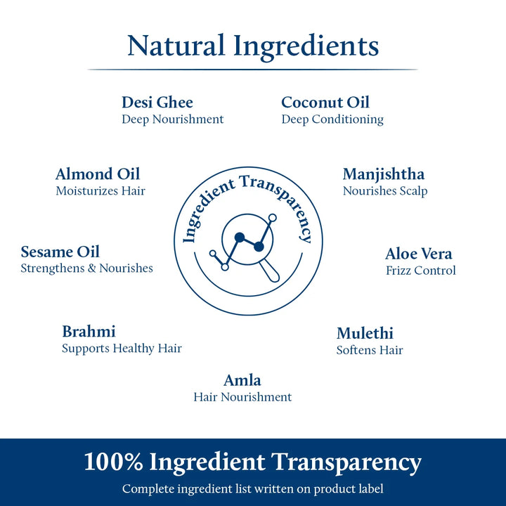 Ayurvedic baby hair oil with ghee ingredients