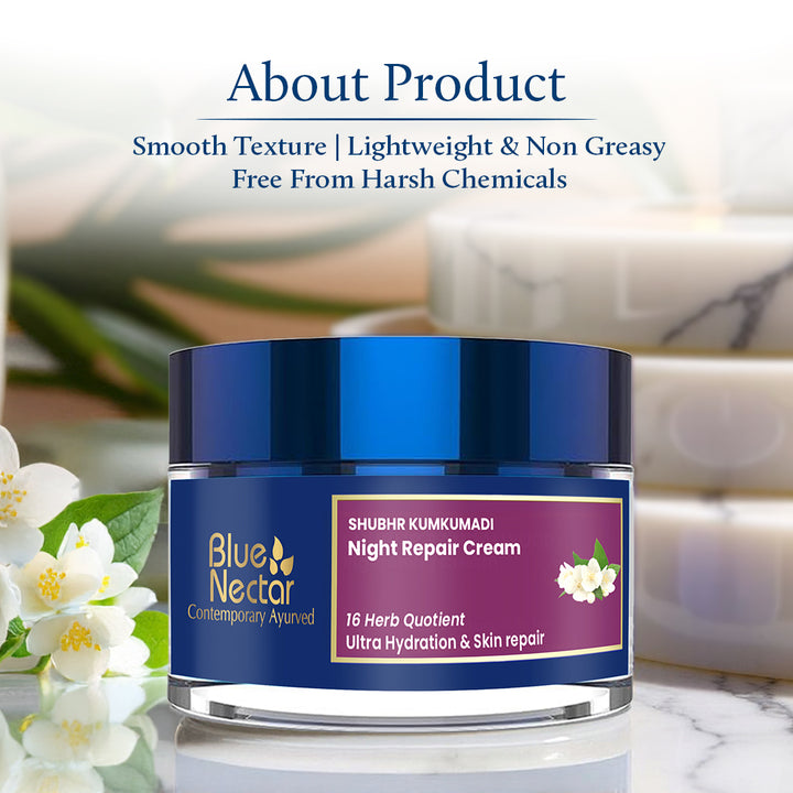 Kumkumadi night repair cream for women | light weight.| non greasy | chemical free