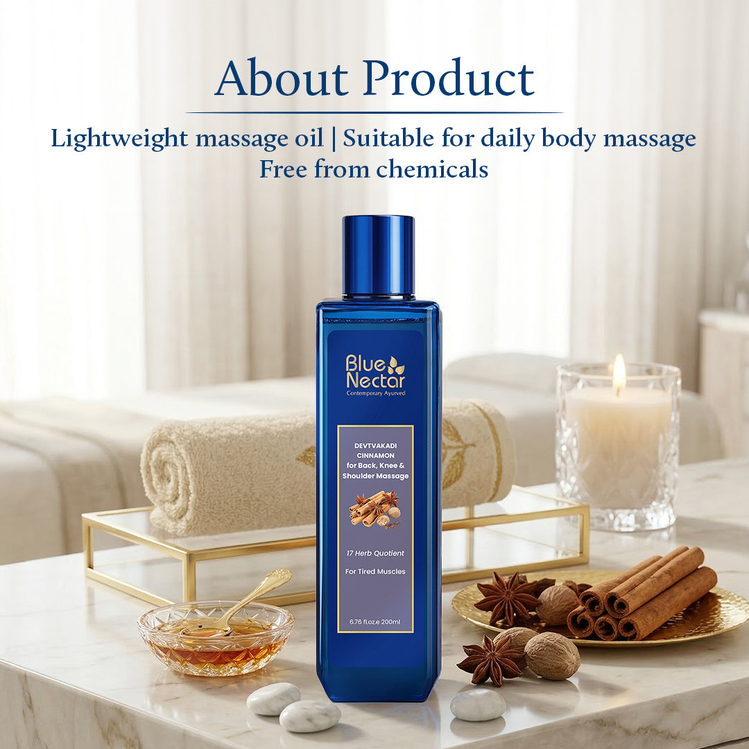 Best Ayurvedic Massage Oil for Body Pain | Shop! – Blue Nectar