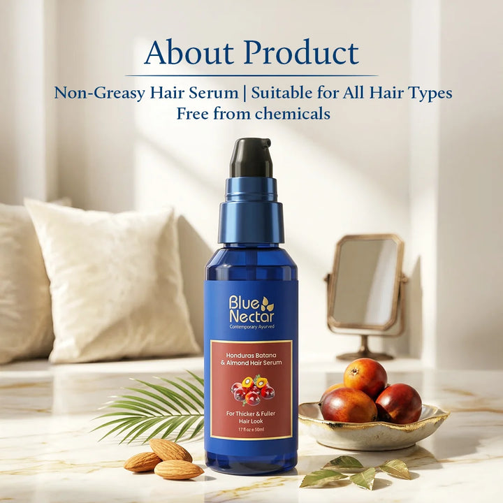 Batana & Almond hair serum for thicker & fuller hair | Suitable for all hair types