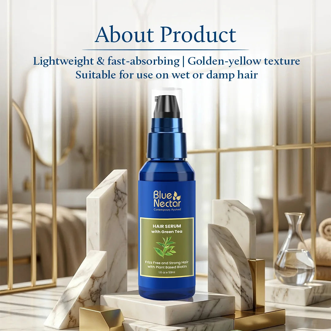 Green Tea hair serum for frizz free hair | Lightweight