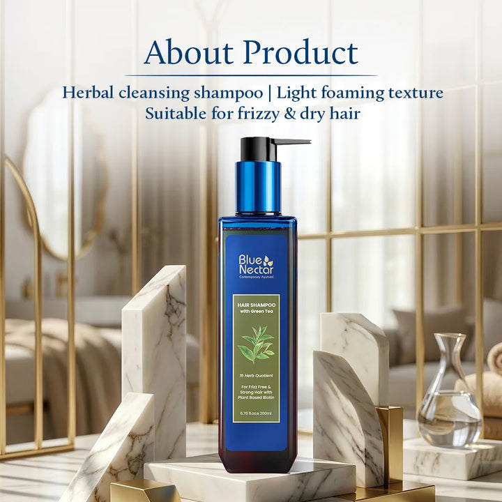 Green Tea Shampoo for Frizz Free Hair | Lightweight