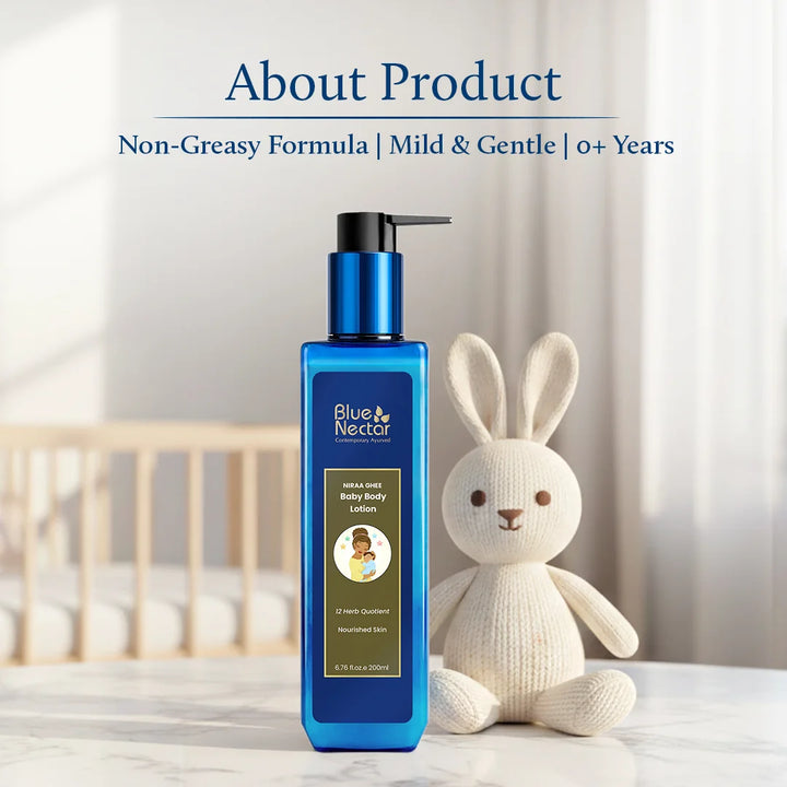 Ayurvedic baby body lotion for nourished skin | Non greasy
