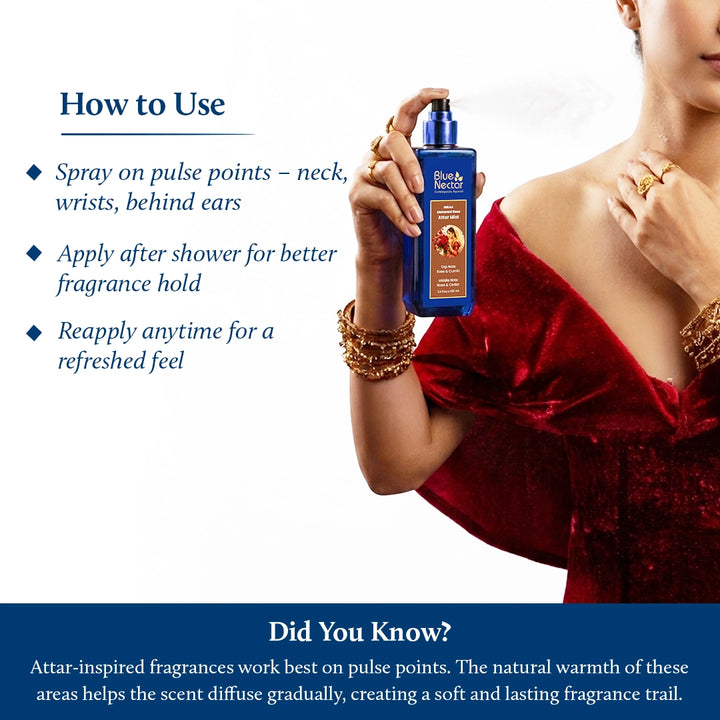 Maharani rose attar mist | How to use