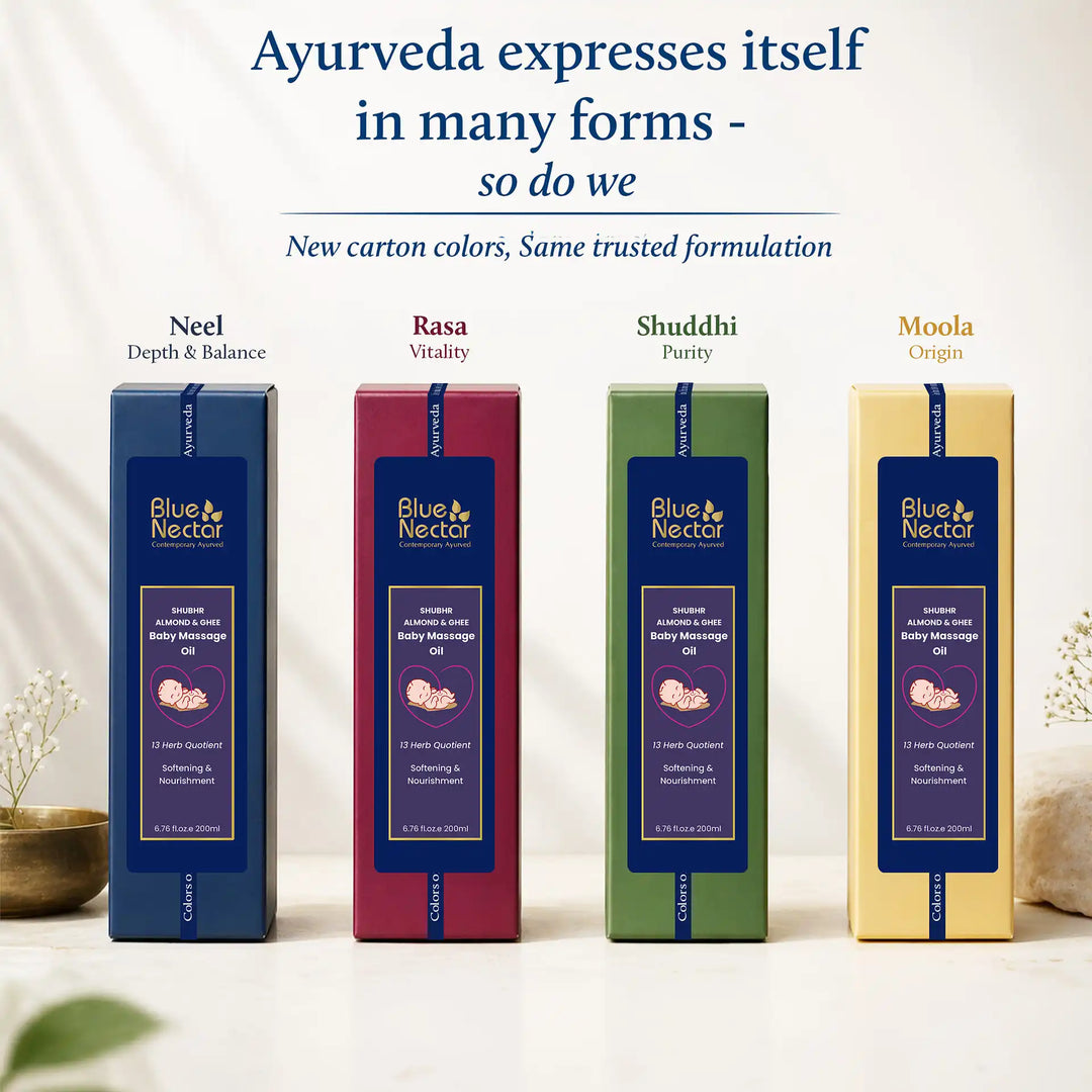Ayurvedic Baby Massage Oil with Almond Oil & Ghee for Soft Skin & Better Sleep(13 Herbs)