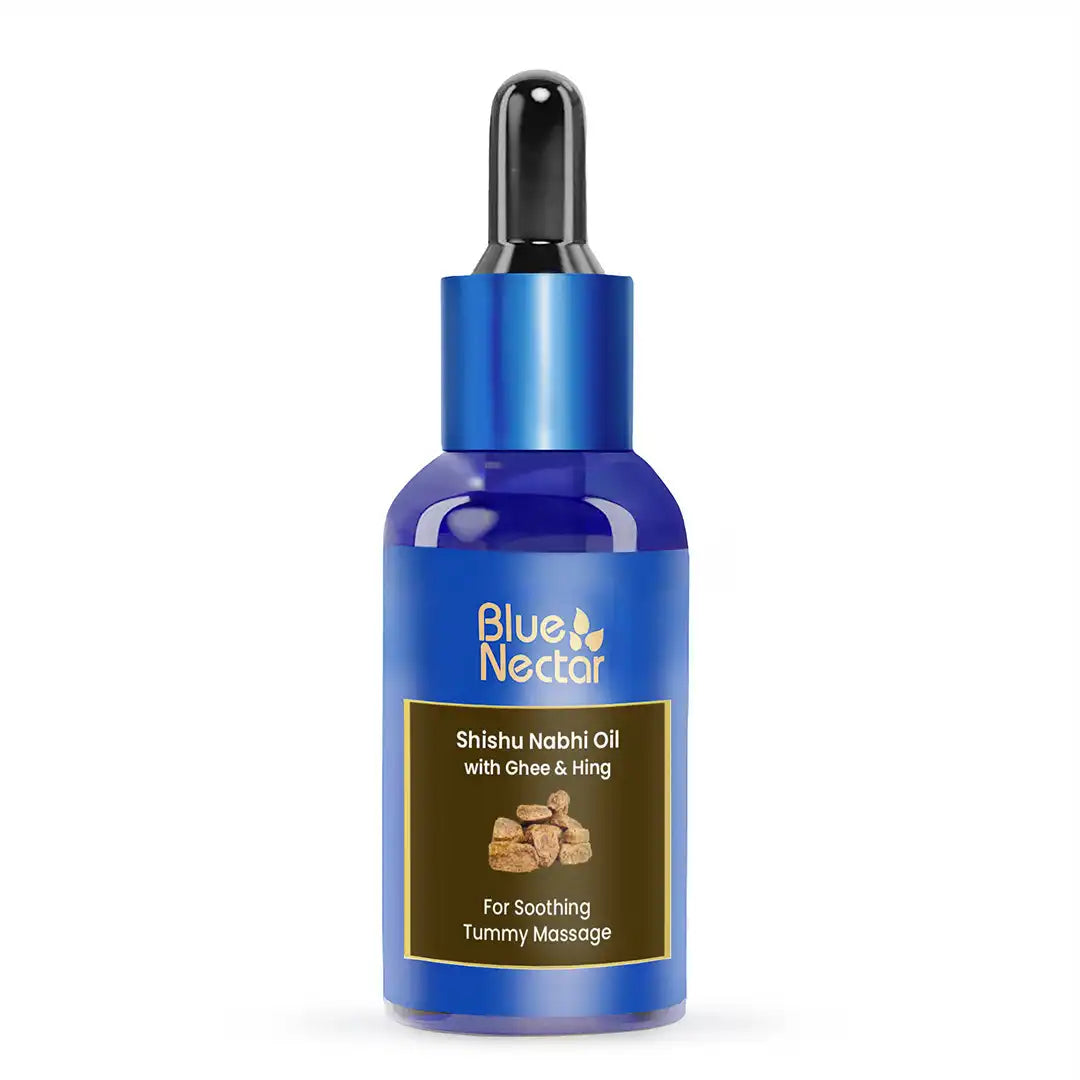 Ayurvedic Baby Belly Button Massage Oil with Ghee & Asafoetida (Hing) | 8 Ayurvedic Herbs