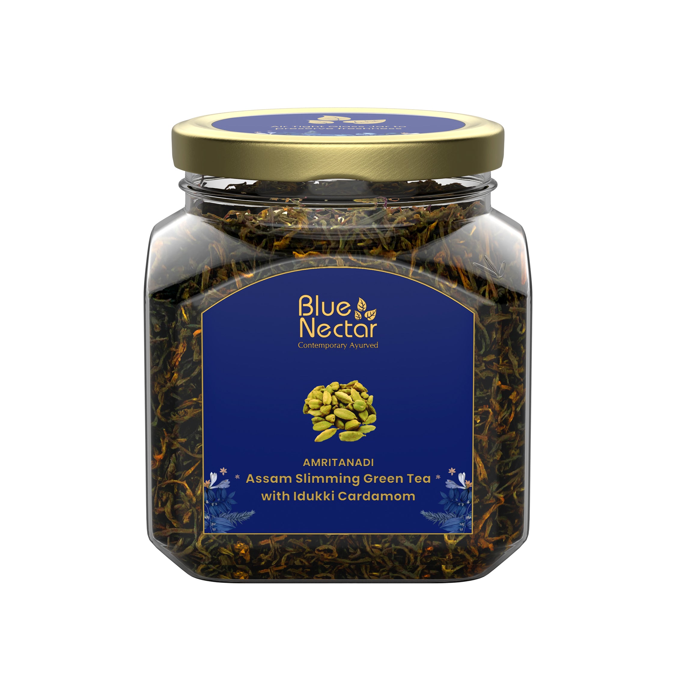 Assam Green Tea loose leaf with Idukki Cardamom – Blue Nectar