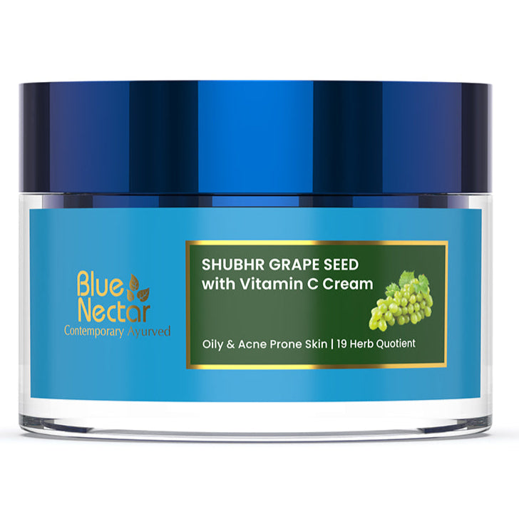 Grapeseed Vitamin C cream for oily acne prone skin.