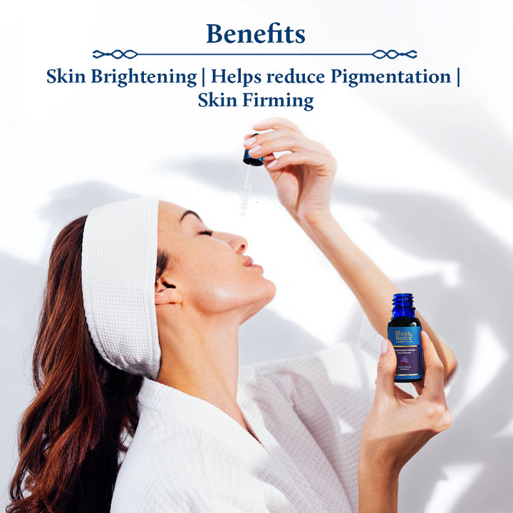 Kumkumadi face serum for skin rejuvenation and firming.