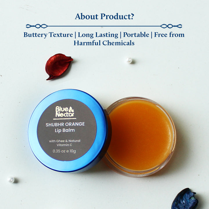 Blue Nectar Lip Balm has buttery texture, long lasting , and is free from harmful chemical.