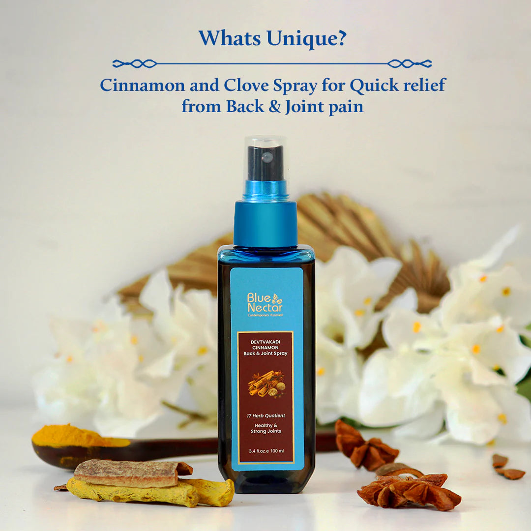 Body Pain Relief Spray with Clove & Cinnamon (3.4 fl oz, 17 Herbs)