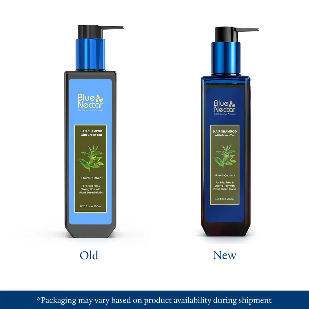 Green Tea Shampoo for Frizz Free Hair new look