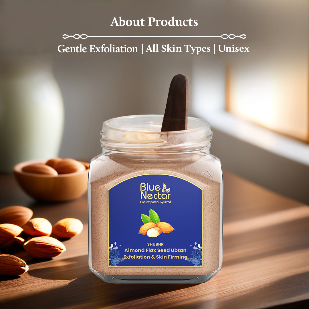 Almond face mask with flax seed for gentle exfoliation | Al skin types