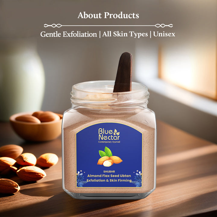 Almond face mask with flax seed for gentle exfoliation | Al skin types