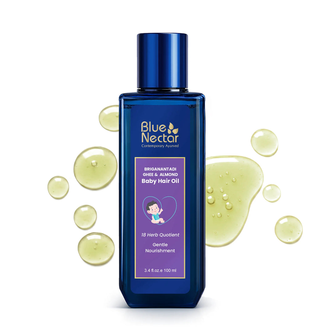 Ayurvedic baby hair oil with ghee