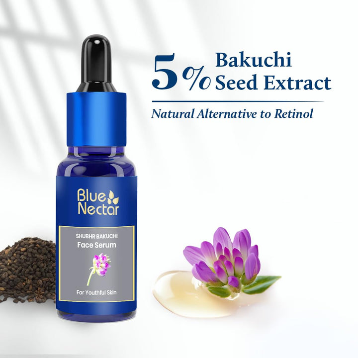 Shubhr Bakuchi Oil Free Face Serum | Natural Retinol-Inspired Formula (10 Herbs)