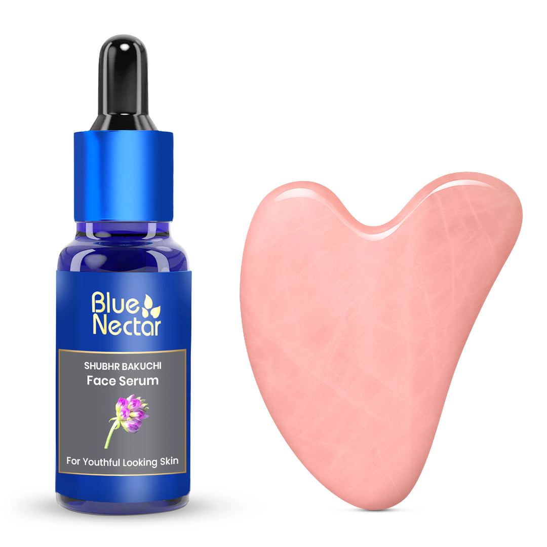 Bakuchi serum with gua sha
