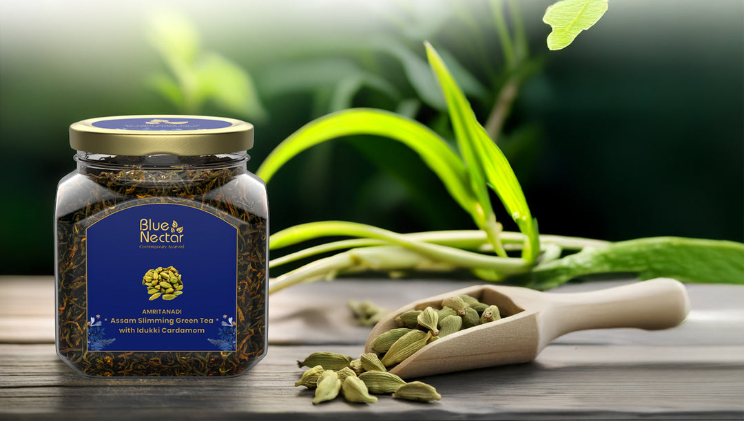 Assam slimming green tea with idukki cardamom
