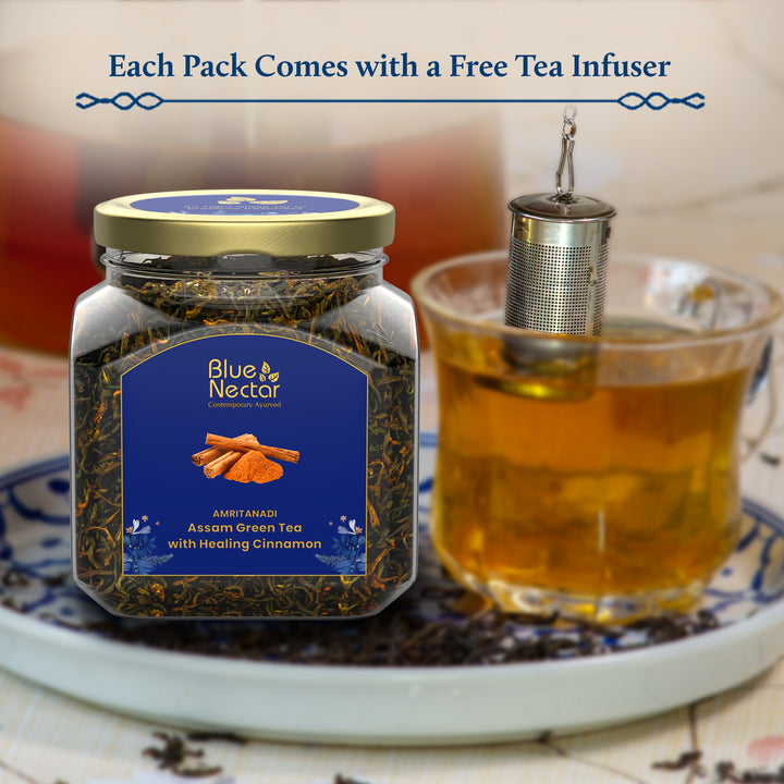 Green tea with cinnamon | Free tea infuser