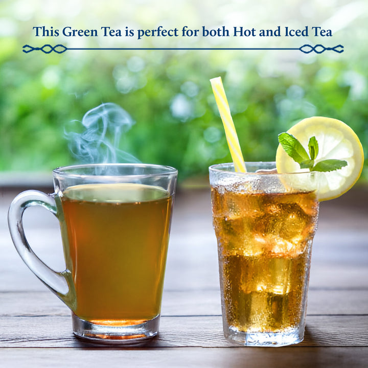 Assam orange green tea leaves perfect for hot and iced green tea