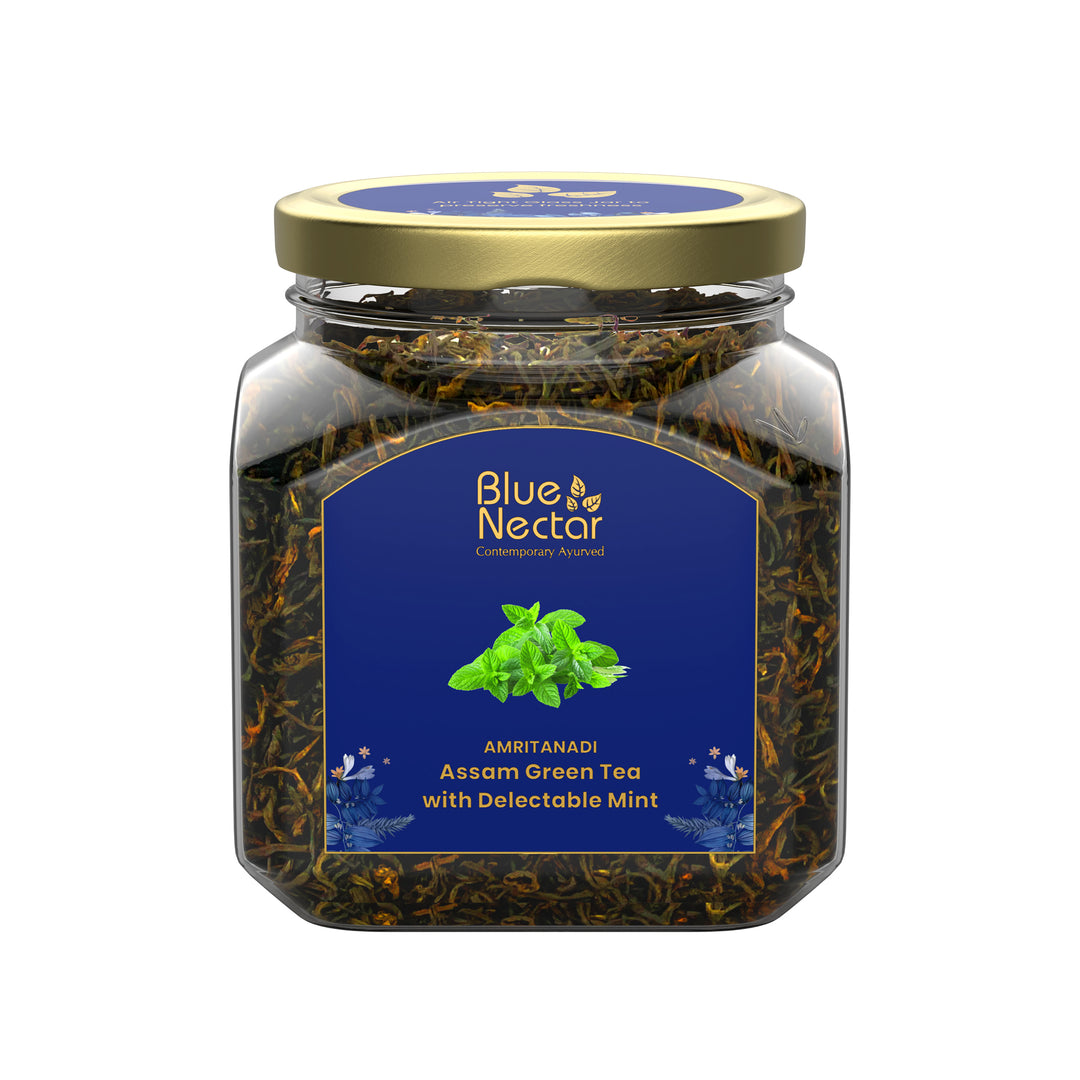Mint Green tea for refreshment and energy