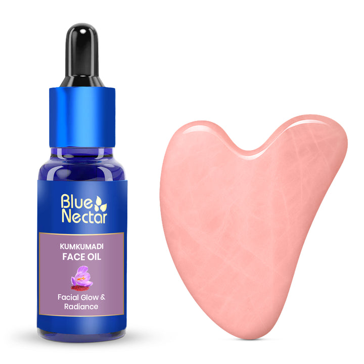 kumkumadi face oil with gua sha