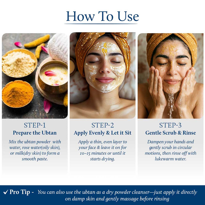 Almond & flax seeds exfoliating ubtan| How to use