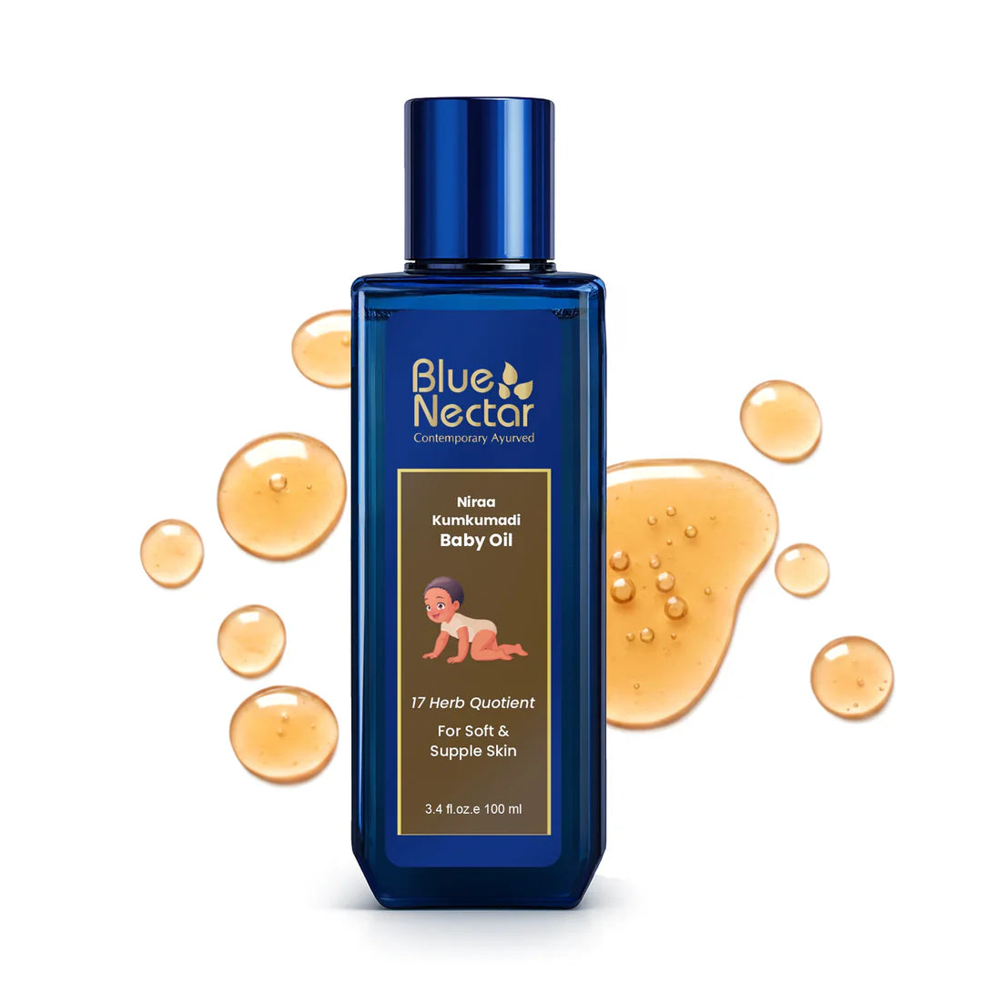 Kumkumadi Baby Body Oil with Organic Ghee for Glowing Skin (17 Herbs)
